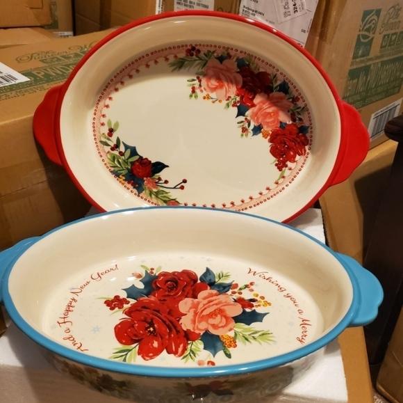 The Pioneer Woman Kitchen Htf Pioneer Woman Cheerful Rose Oval